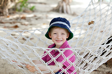 Image showing kid in hammock