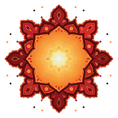 Image showing Mandala. Sun pattern.