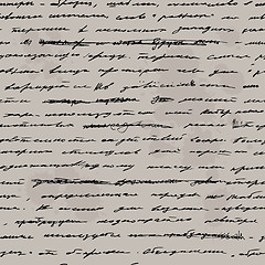 Image showing Handwriting. Seamless vector background.