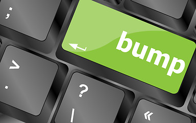 Image showing Computer keyboard with bump key. business concept