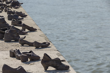 Image showing Shoes on the Danube Bank in Budapest