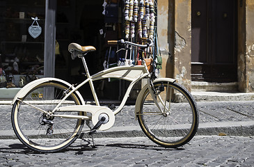 Image showing Vintage italian style bicycle