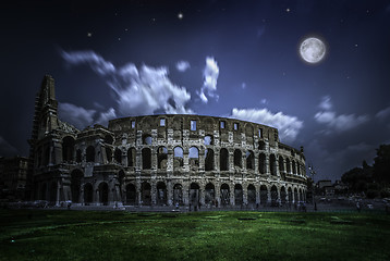 Image showing The Colosseum in Rome. Night view