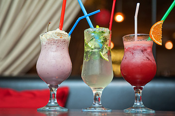 Image showing three healthy nonalcoholic cocktails