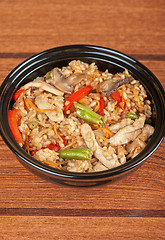 Image showing Rice chicken vegetable