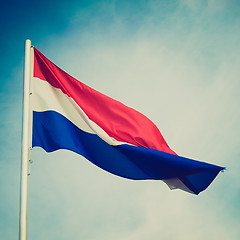 Image showing Retro look Flag of Luxembourg