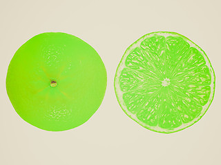 Image showing Retro look Lime fruit