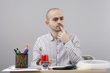 Image showing Man at desk