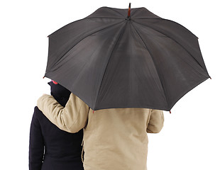 Image showing Couple with umbrella