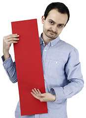 Image showing Man holding a paper