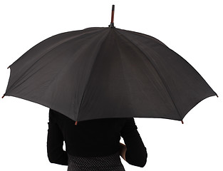 Image showing Woman with umbrella