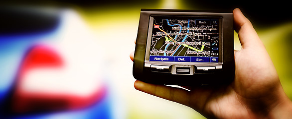 Image showing Gps in a man hand.