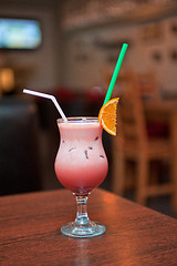 Image showing Cherry milkshake