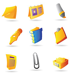 Image showing Icons for office items