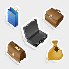 Image showing Sticker icon set for bags