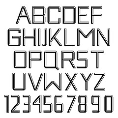 Image showing Handmade retro font