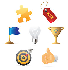 Image showing Icons for business metaphor