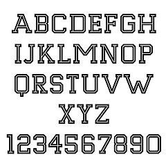 Image showing Handmade retro font