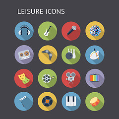 Image showing Flat Icons For Leisure