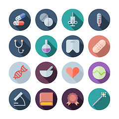 Image showing Flat Design Icons For Medical