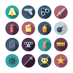Image showing Flat Design Miscellaneous Icons