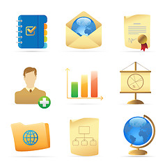 Image showing Icons for business metaphor