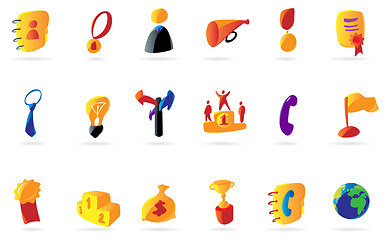 Image showing Colorful business and success icons