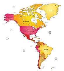 Image showing Map of Americas