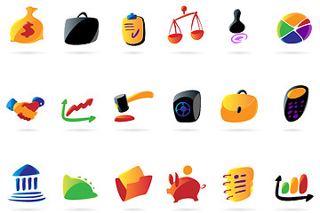 Image showing Colorful business, finance and legal icons