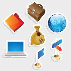 Image showing Sticker icon set for business