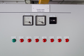 Image showing Sludge sieve control panel 