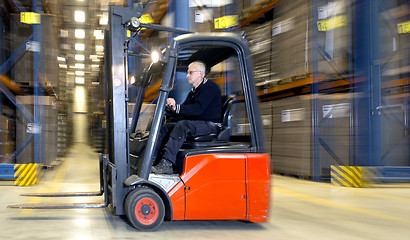 Image showing forklift in warehouse