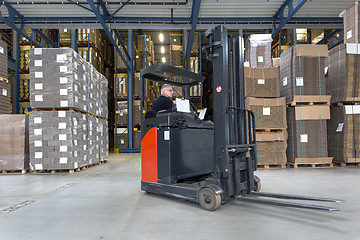 Image showing Reach Truck in warehouse