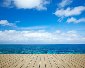 Image showing wooden jetty beach