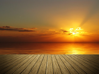 Image showing golden sunset