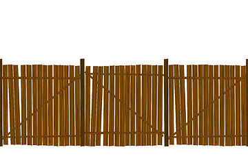 Image showing Wooden fence pattern