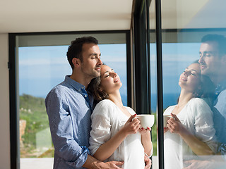 Image showing relaxed young couple at home