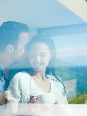 Image showing relaxed young couple at home