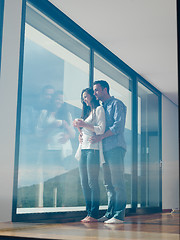 Image showing relaxed young couple at home