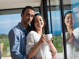 Image showing relaxed young couple at home