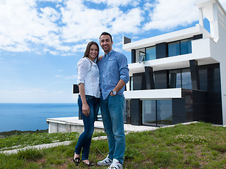 Image showing happy young family at home