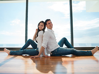 Image showing relaxed young couple at home