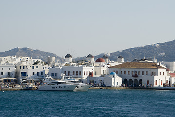 Image showing greek island harbor