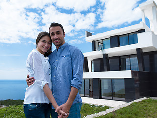 Image showing happy young family at home