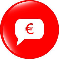 Image showing web icon on cloud with euro eur money sign