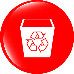 Image showing eco recycle bin icon on a white background