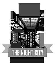 Image showing Night in the city. Top view
