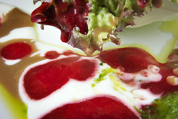 Image showing strawberry olive dressing