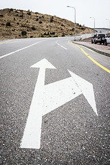 Image showing Road arrow Jebel Akhdar