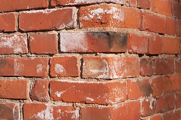 Image showing Red brick wall corner